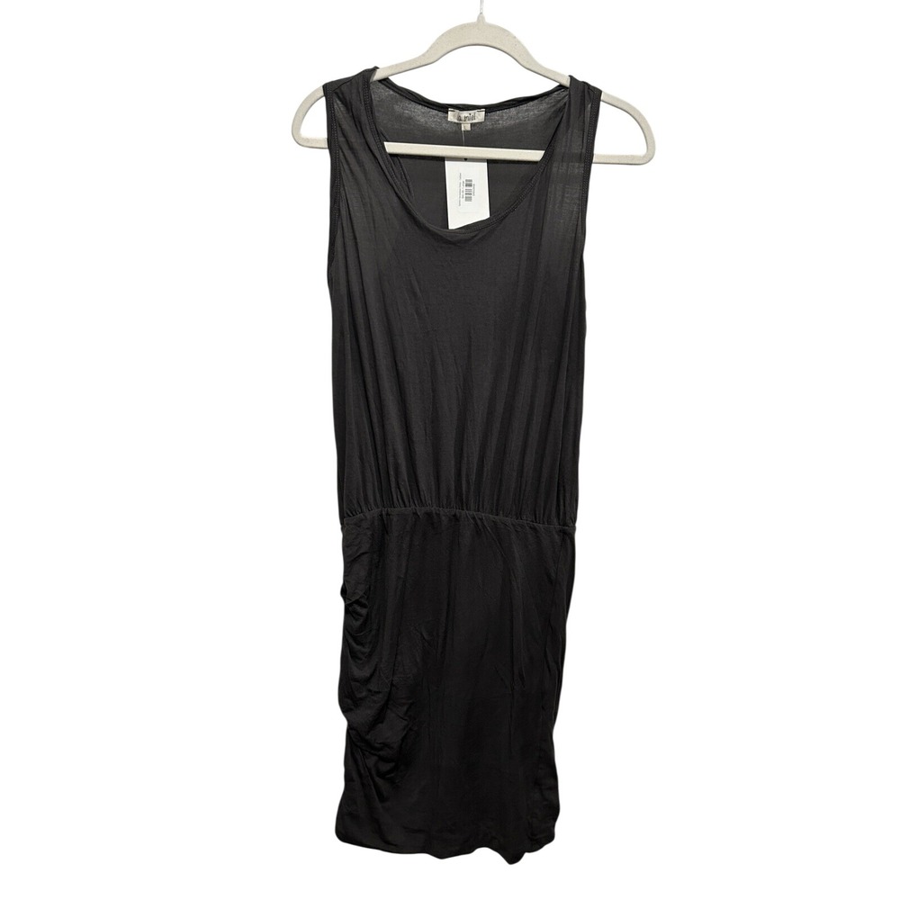 La Miel Sammi Midi Dress Womens Large L Carbon‎ Gray Sleeveless Racerback NWT